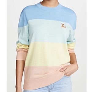 Maison kitsune rainbow chillaxin' sweater